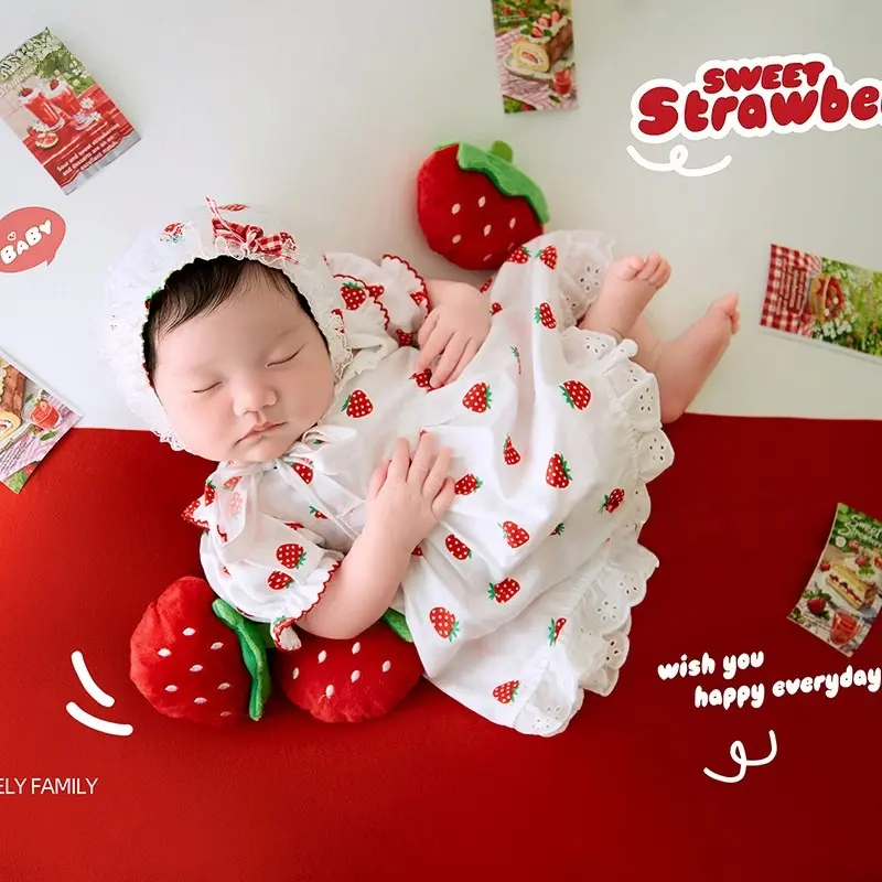 2026 Red Strawberry Theme Set - Newborn Photography Props - Image 3